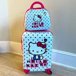 Hello kitty 21inch spinner luggage and  beauty case